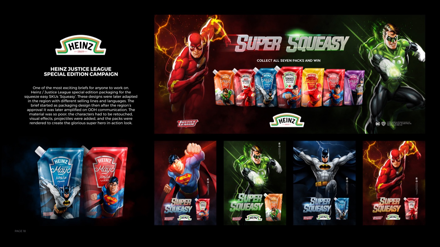 Heinz x Justice League special edition packaging campaign