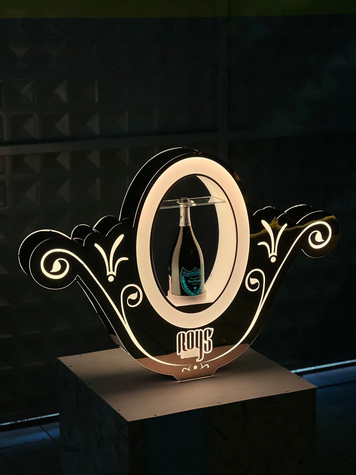 Roys Grand Champagne Bottle Display
