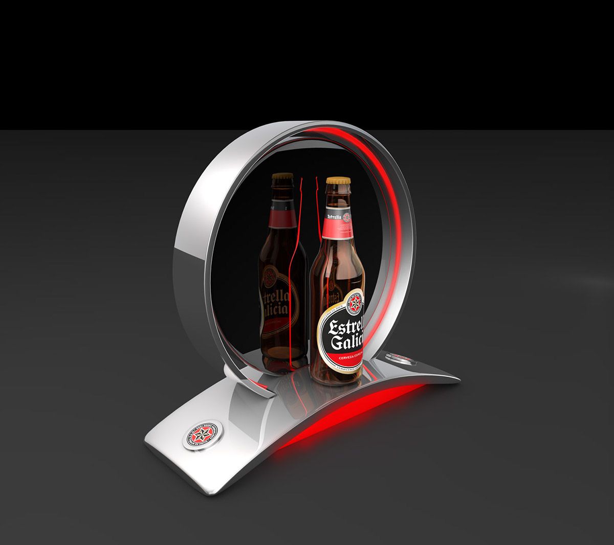 Premium Drink Bottle Backlit Display Neon Art