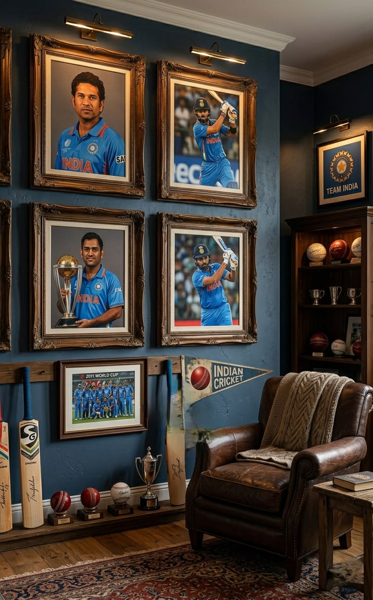 Iconic Indian Cricket Heroes Canvas Painting