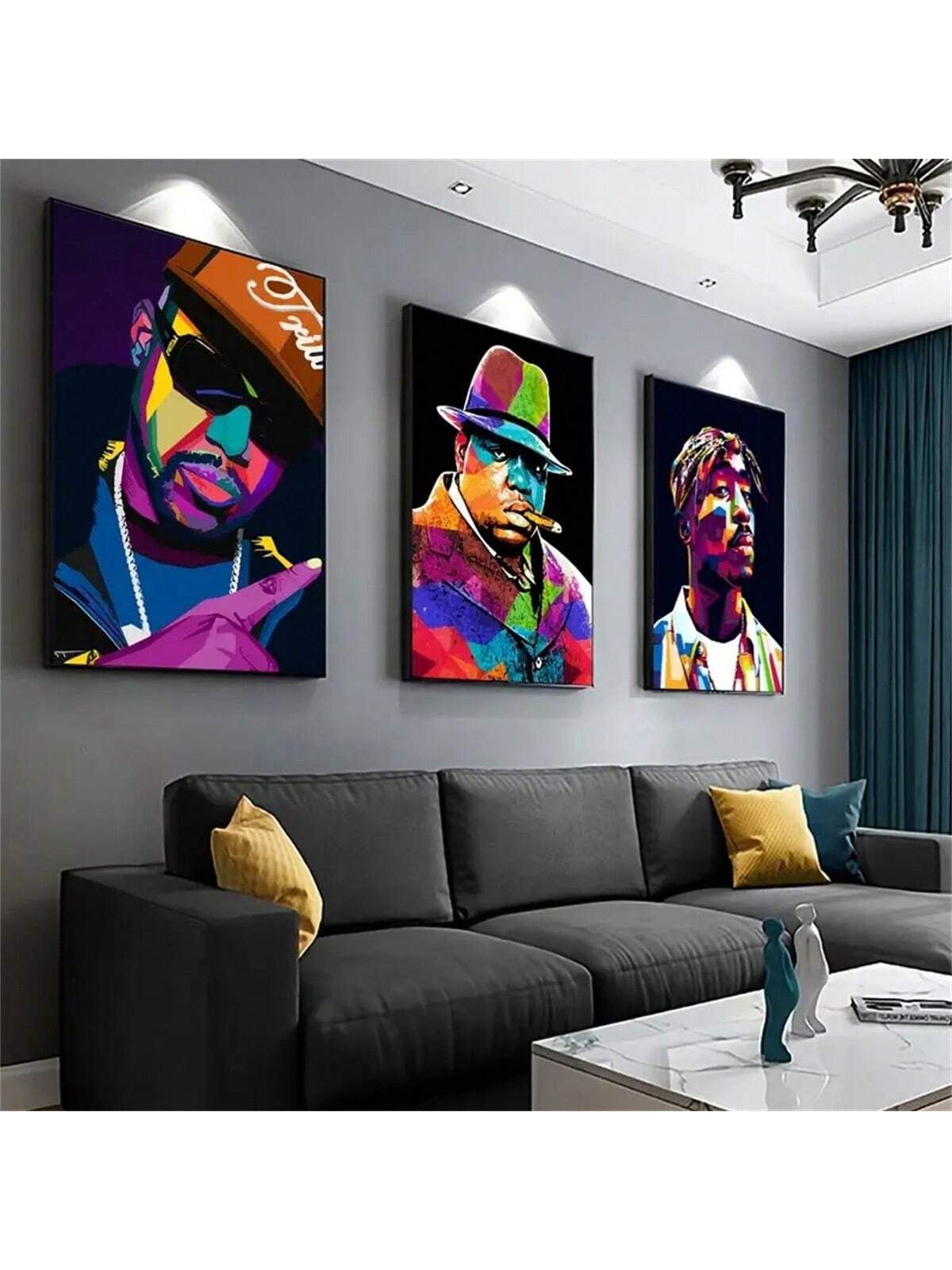 Legendary Hip-Hop Trio Pop Art Canvas Painting Set