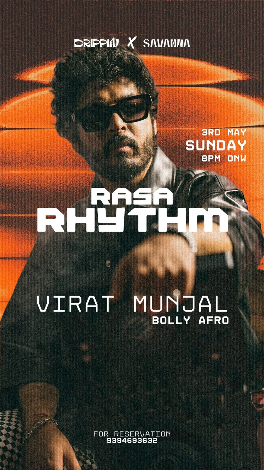 Rasa Rhythm poster for Drippin x Savanna